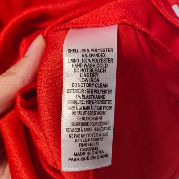 VGUC Monteau Los Angeles Women's Red & White Polka Dot Dress - Sz L - Picture 3 of 8